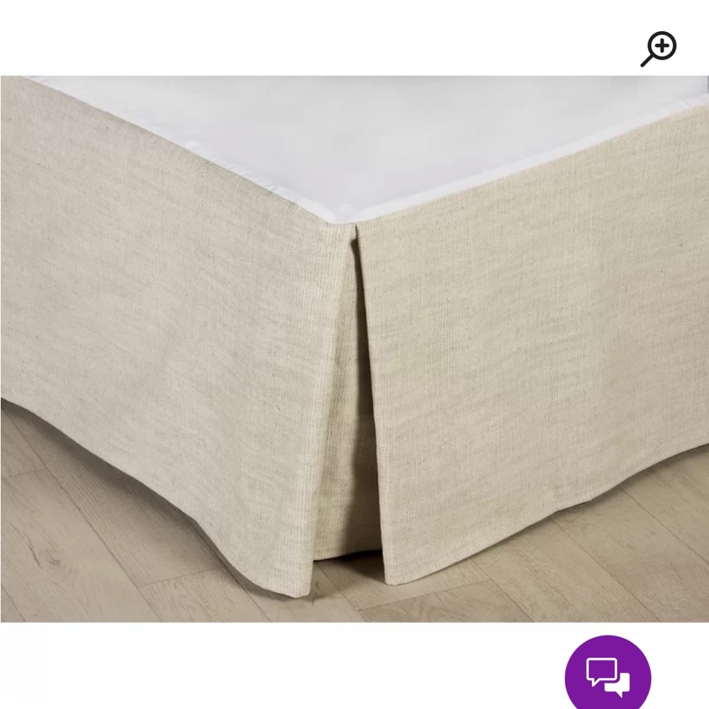 Tailored 15” drop line colored king bedskirt